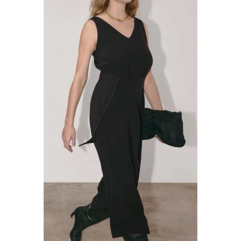 Everlane Women's 12 The Ultimate Jumpsuit Black Romper Evening